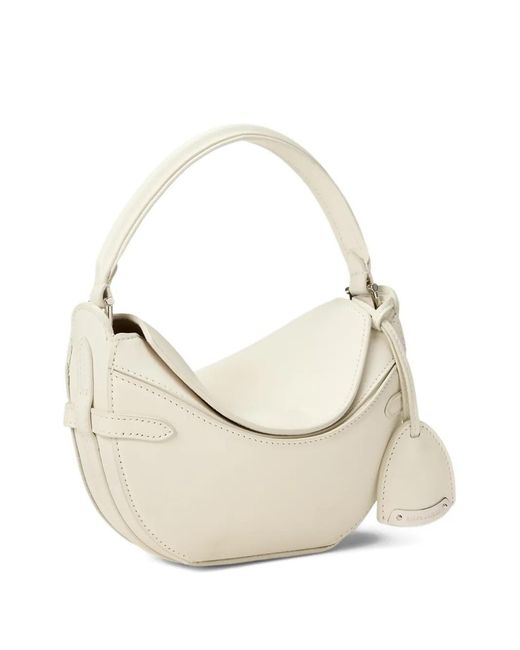 Ralph Lauren Natural Top Handle Leather Mini Bag