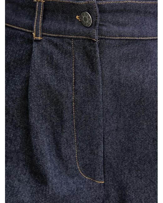 Pantalones Vaqueros Cortos Con Cinturón Morgan de color Blue