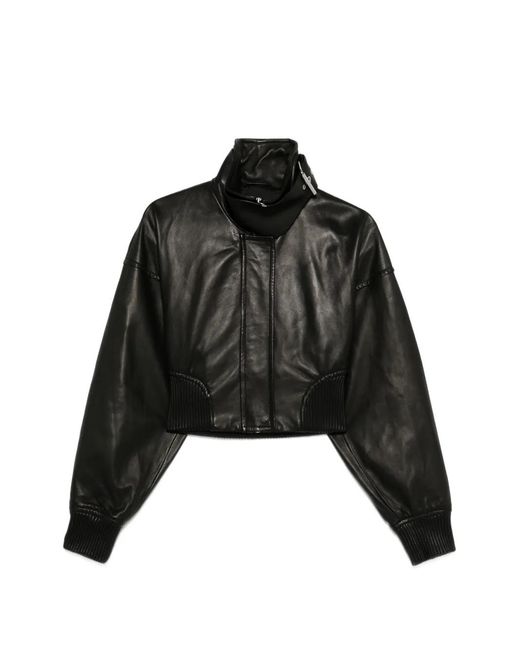 Sportmax Leren Jack in het Black