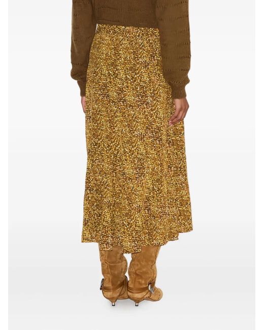 Isabel Marant Metallic Hortensia Midi Skirt