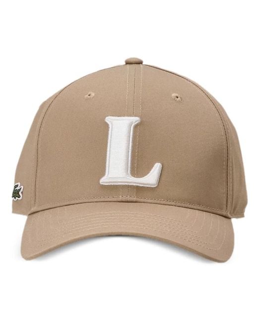Lacoste Natural 3D-Embroidered Cotton Baseball Cap