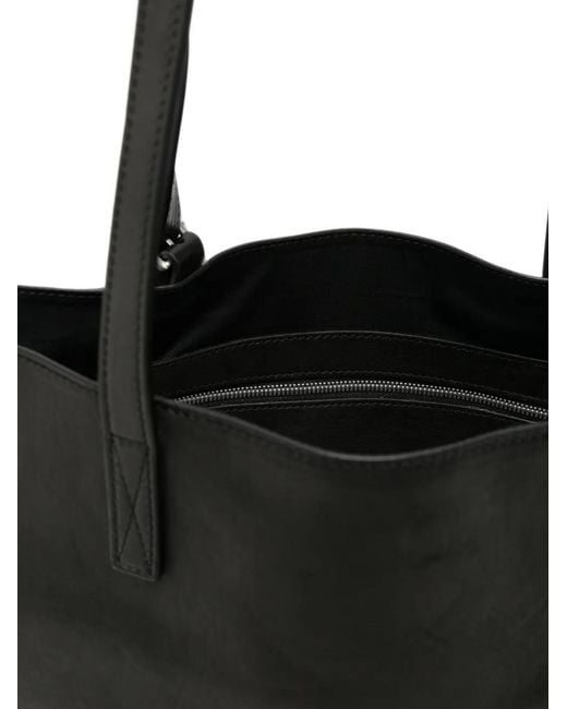 Ann Demeulemeester Black Leather Tote Bag for men