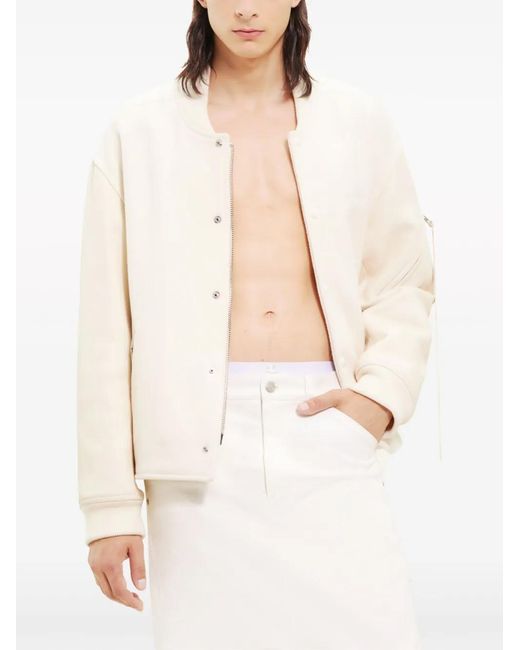 Courreges Natural Wool Bomber Jacket for men