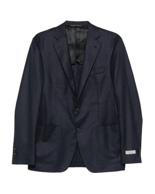 Canali Blue Patch-Pocket Two-Button Blazer for men
