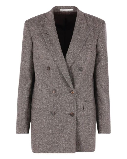 Tagliatore Gray Double-Breasted Blazer