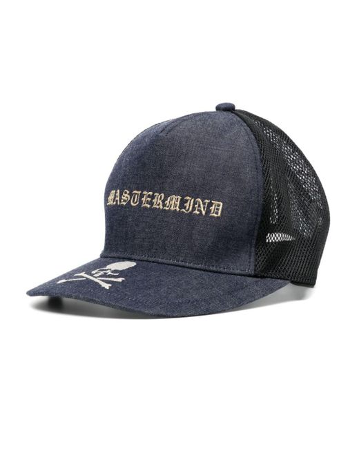 Mastermind Japan Blue Logo-embroidered Denim Cap for men