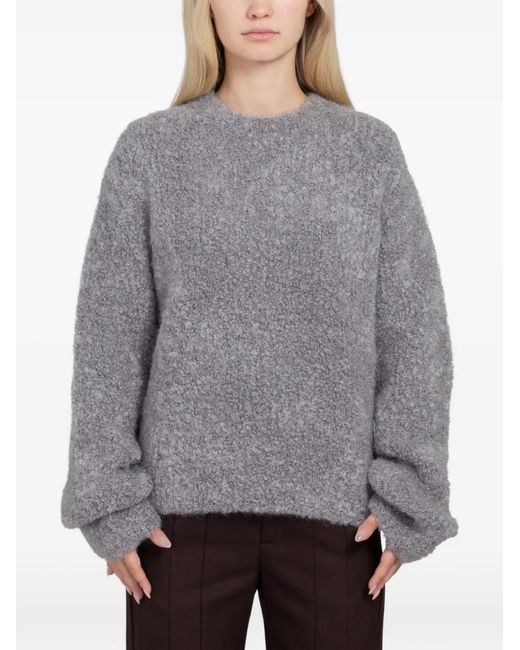Séfr Gray Jermaine Bouclé-Knit Sweater