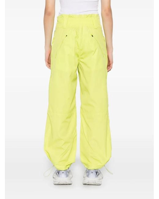 Adidas By Stella McCartney Yellow Wide-Leg Track Trousers