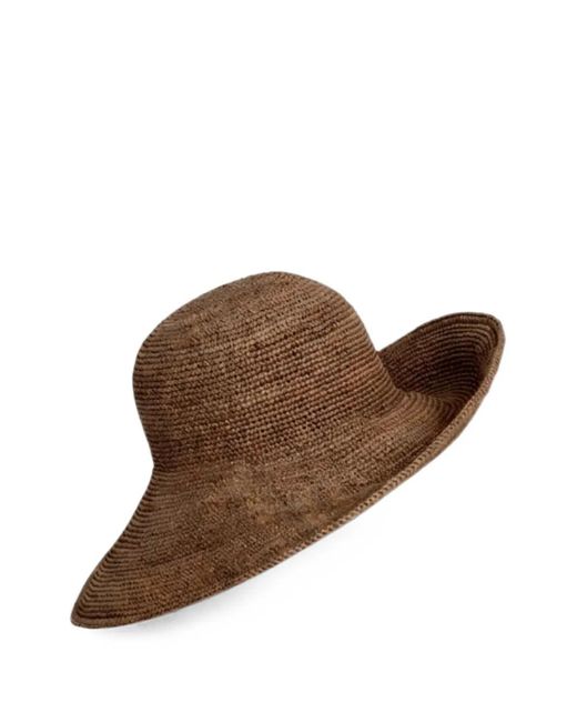 IBELIV Brown Muse Wide-Brim Hat