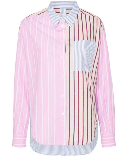 Essentiel Antwerp Pink Famille Striped Shirt