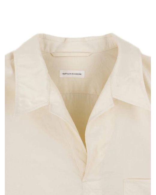Kaptain Sunshine White Patch-Pocket Shirt for men