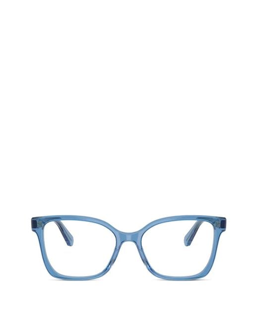 Swarovski Blue Brille Mit Eckigem Gestell