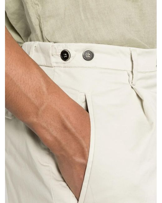 Barena White Pleated Masco Trevo Trousers for men