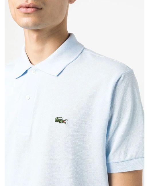 Lacoste White Logo-Patch Polo Shirt for men