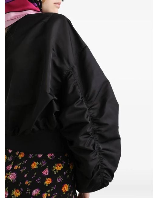 Dolce & Gabbana Black Zip-Up Bomber Jacket