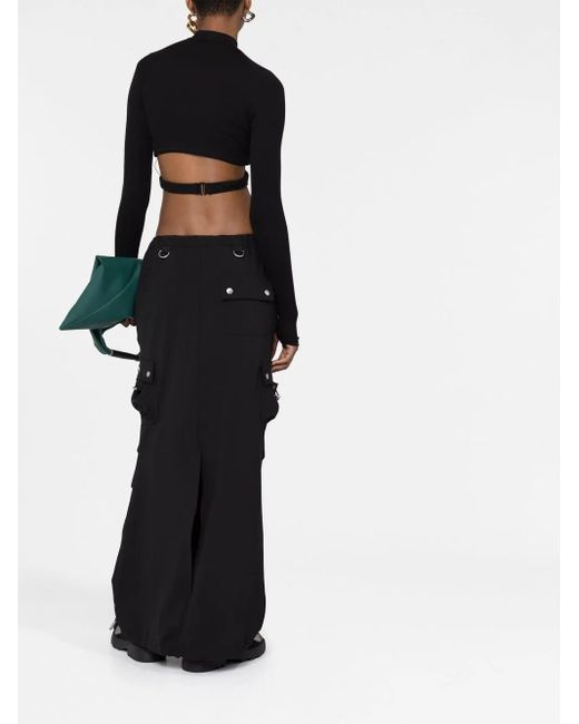 Coperni Black Cargo Maxi Skirt