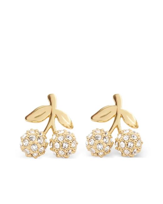 COACH Metallic Embellished Cherry Stud Earrings