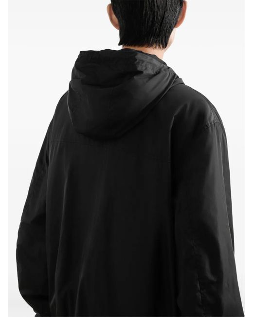 Dolce & Gabbana Black Logo-Plaque Bomber Jacket for men
