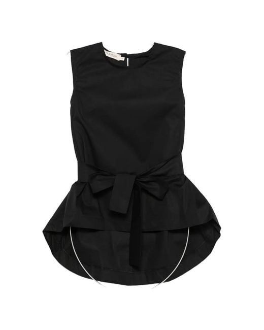 MOUTAKI Black Sleeveless Blouse