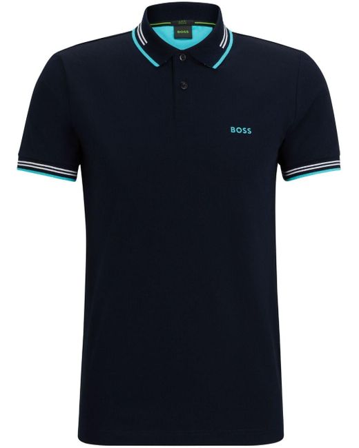 Boss Black Logo-print Polo Shirt for men