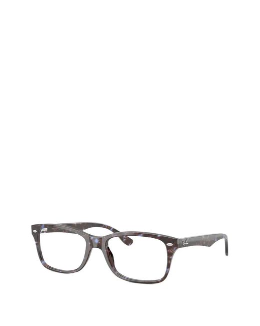 Ray-Ban White Tortoiseshell Rectangle Glasses