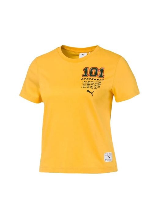 PUMA Yellow X Sue Tsai Crossover Graphic-Print T-Shirt