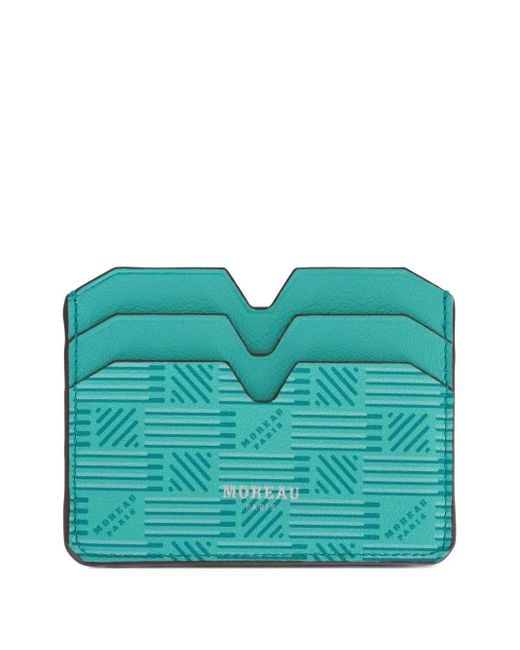 Moreau Blue Leather Cardholder