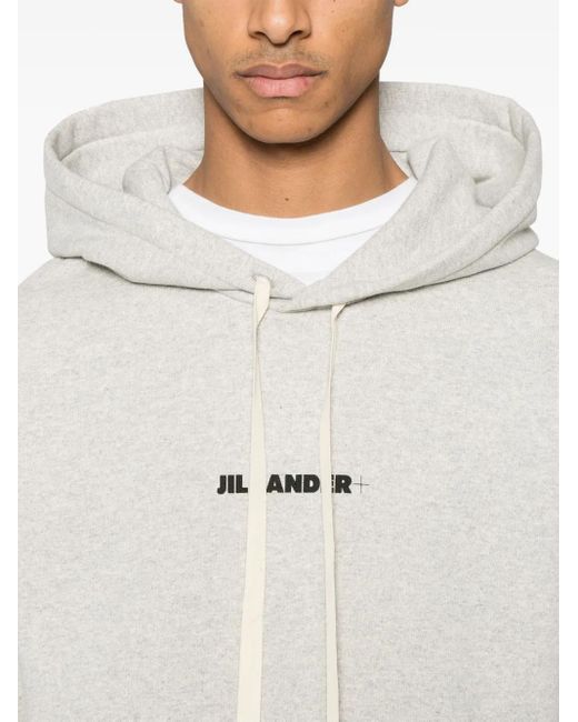 メンズ Jil Sander ロゴ パーカー White