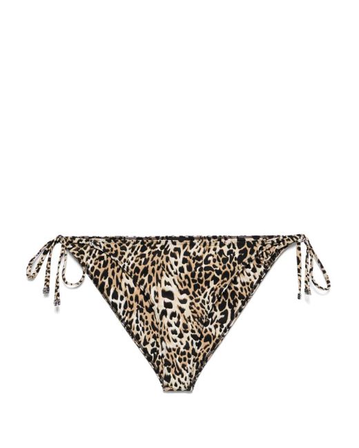 Givenchy Brown 4G-Detail Leopard-Print Bikini Bottoms