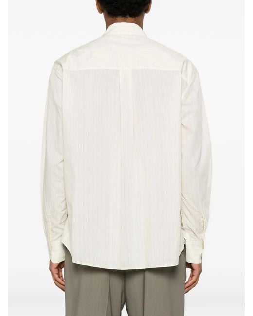 Our Legacy White Above Pinstriped Shirt for men