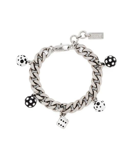 Marc Jacobs X Derrick Adams Dice Armband Met Bedel in het White