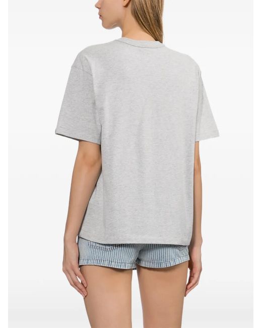 AAPE BY A BATHING AP Gray Star Embroidered T-Shirt