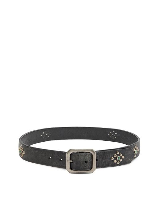 CHERRY LA White Studded Buckle Belt for men