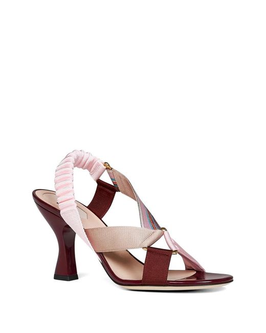 Fendi Pink Elasticated-Strap Sandals