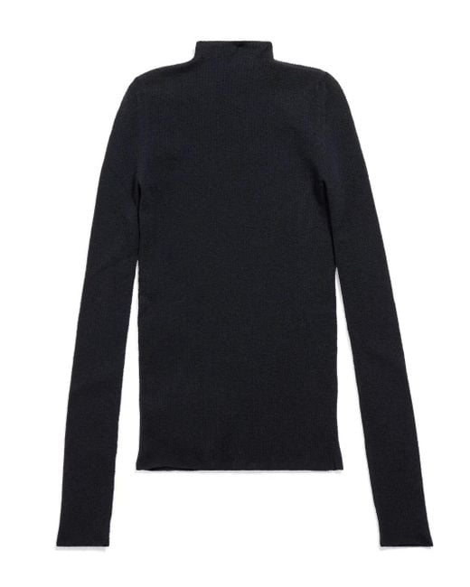 Balenciaga Black Crew-Neck Knitted Jumper
