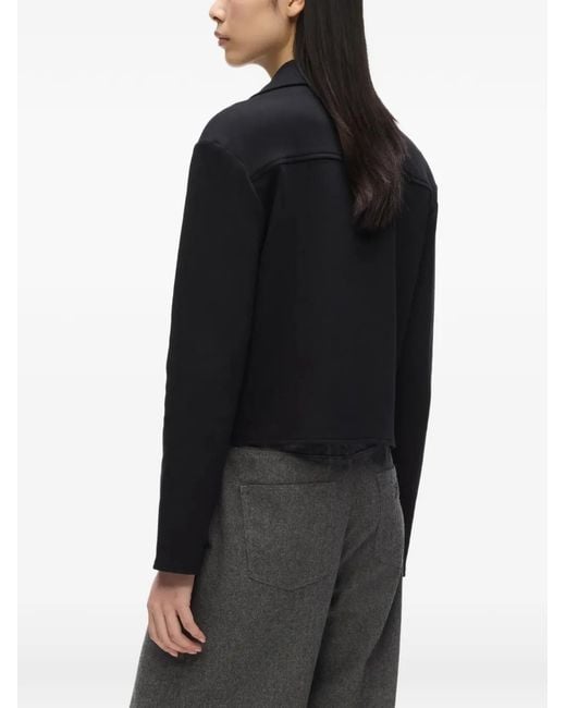 Karl Lagerfeld Black Zip-Up Biker Jacket