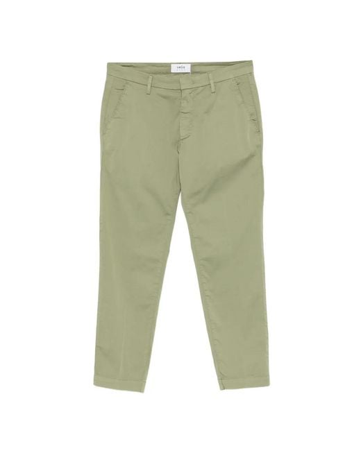 VELA SHOP Green Belt-Loop Pocket Trousers for men