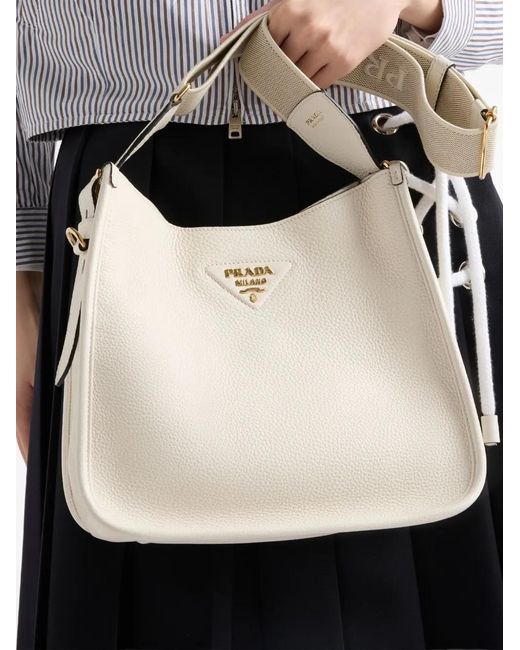 Prada Natural Medium Leather Bag