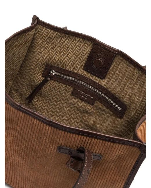 Gianni Chiarini Brown Large Marcella Corduroy-Effect Tote Bag