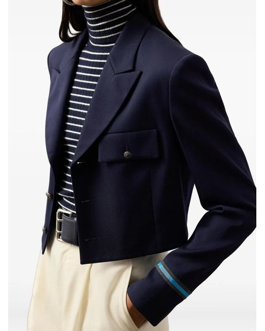 Ralph Lauren Blue Nell Cropped Blazer