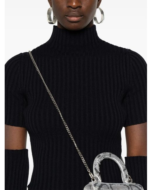 Balenciaga Geribbelde Sweater in het Black