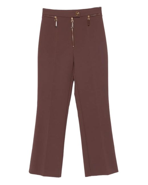 Pantalones acampanados con cremallera Elisabetta Franchi de color Purple