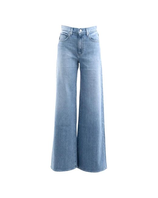 PAIGE Blue Wide-Leg Jeans