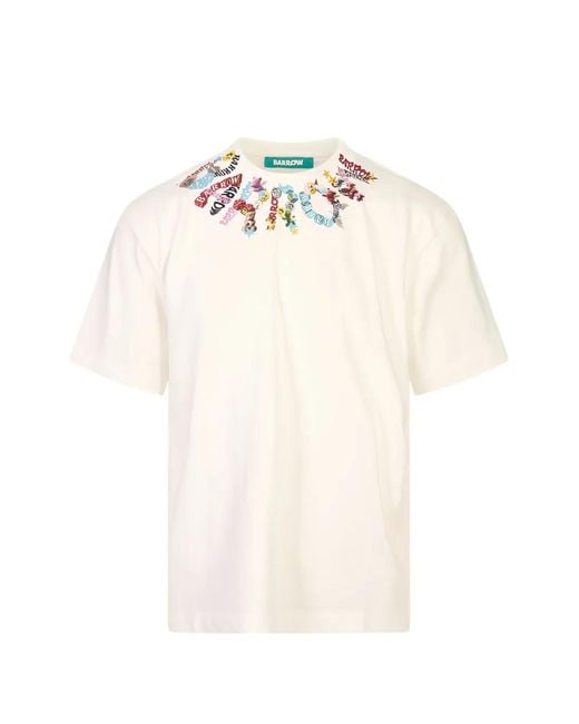Barrow White Graphic-Print T-Shirt