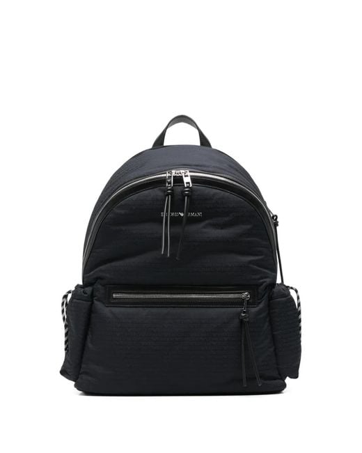 Emporio Armani Black Sac À Dos À Logo En Jacquard for men
