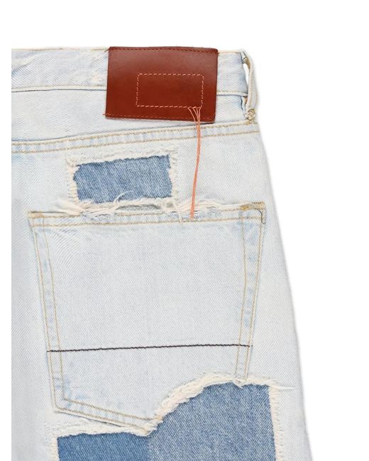 Fortela White 965 John Patchwork Five-Pocket Jeans