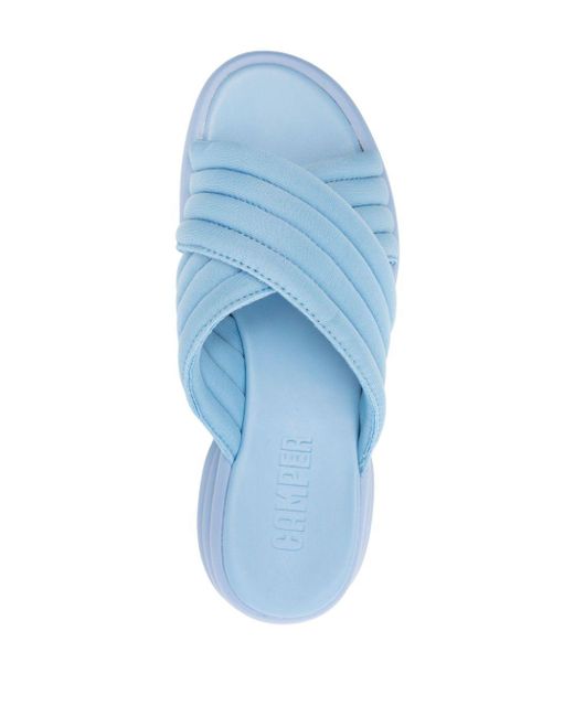 Camper Blue Spiro Padded Sandals