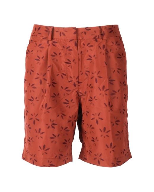 K-Way Red Jacquard Shorts