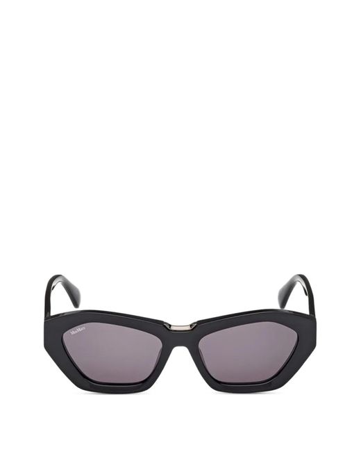 Max Mara Black Geometric-Frame Sunglasses