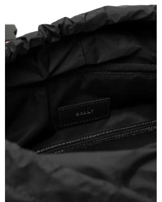 Bally Black Striped Backpack for men